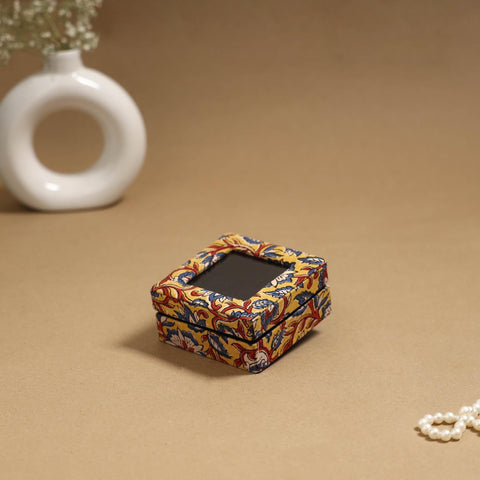 Handcrafted printed fabric ring/earring box 55