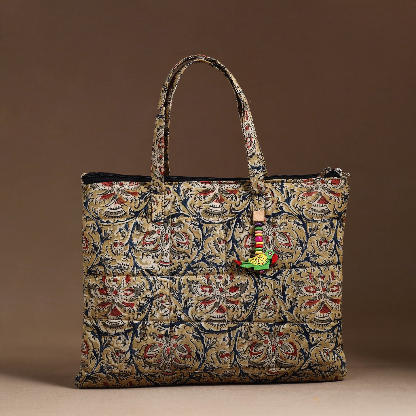 Yellow Handcrafted Quilted Cotton Hand Bag 01