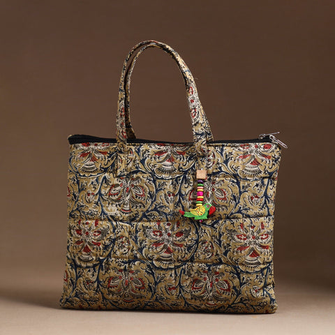 Yellow Handcrafted Quilted Cotton Hand Bag 01