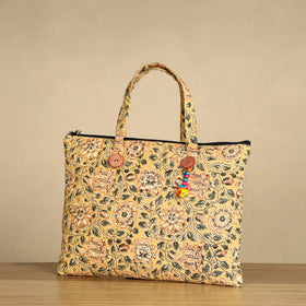 Yellow Handcrafted Quilted Cotton Hand Bag 01