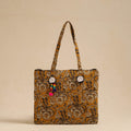  Yellow Handcrafted Quilted Cotton Hand Bag