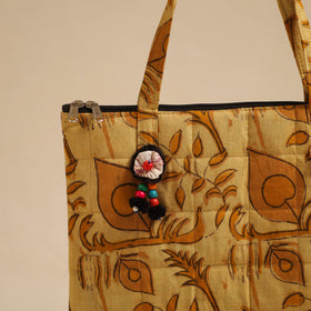  Yellow Handcrafted Quilted Cotton Hand Bag