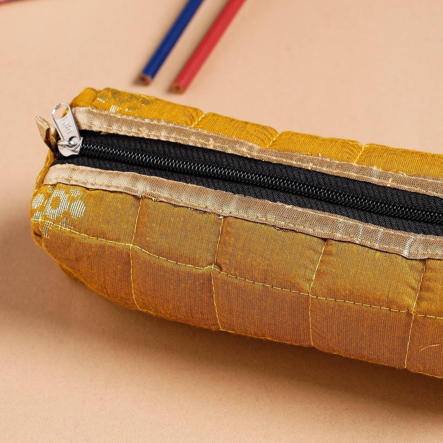 Handcrafted Quilted Pencil Pouch
