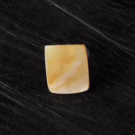 Yellow - handcrafted seashell ring (adjustable) 12