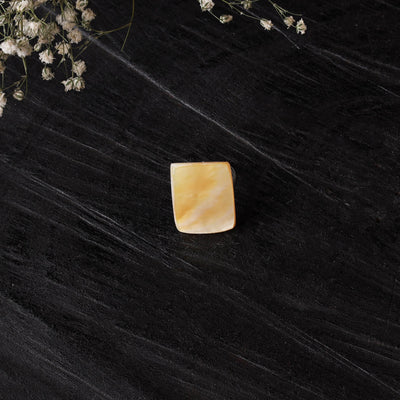 Yellow - handcrafted seashell ring (adjustable) 12