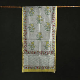 Handloom chanderi silk hand block print sanganeri stole 02