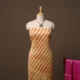 Handloom chanderi silk leheriya tie-dye 2pc unstitched