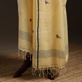 Handloom cotton bengal jamdani dupatta 22 - handcrafted