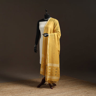 Handloom cotton bengal jamdani dupatta 26 - handcrafted