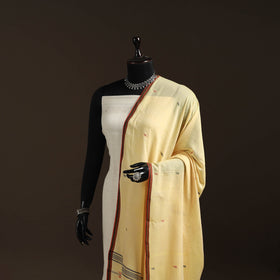 Handloom cotton bengal jamdani dupatta 36 - handcrafted