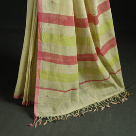 Yellow - handloom cotton buti srikakulam jamdani saree 13