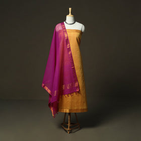 Handloom cotton mangalagiri 3pc unstitched dress material