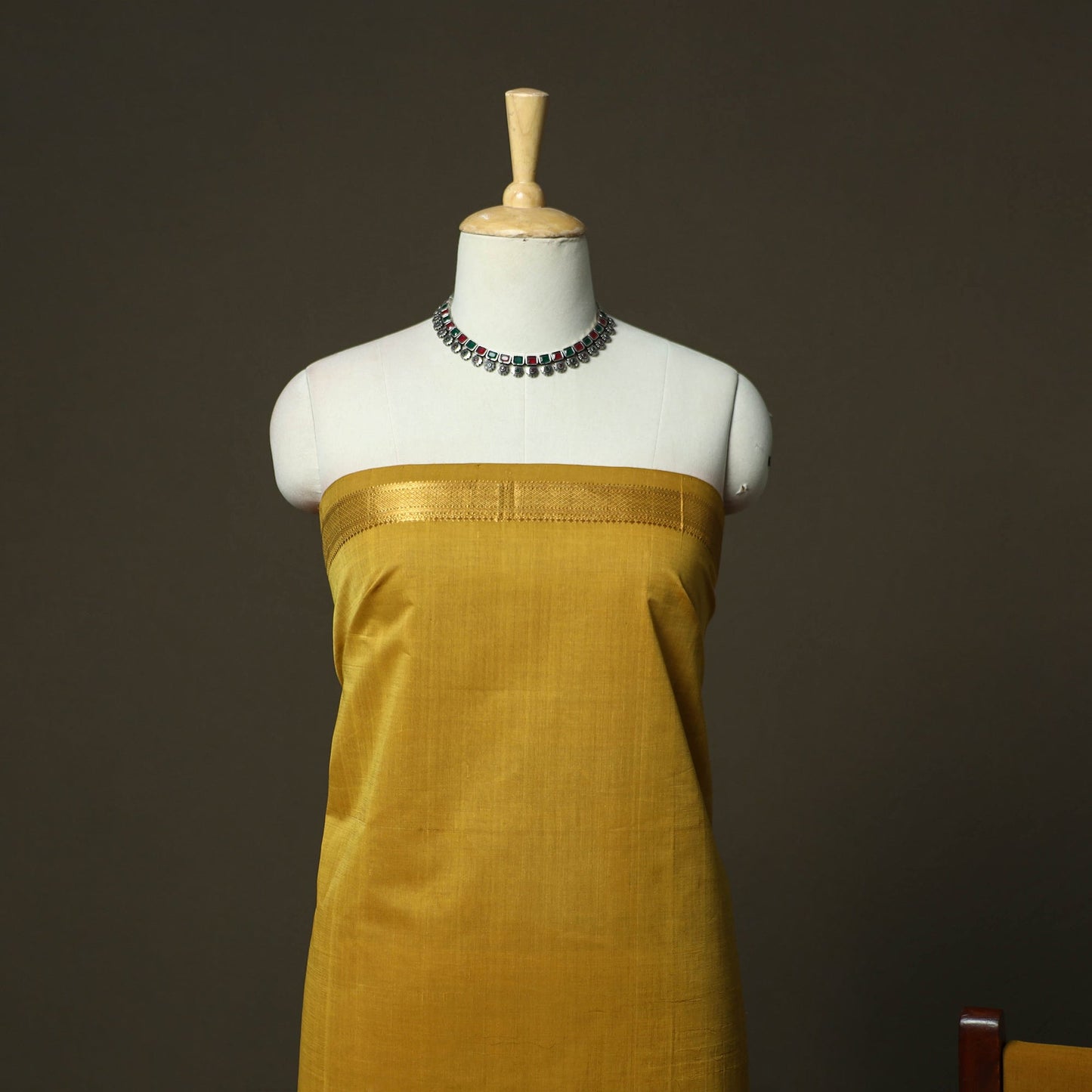 Handloom cotton mangalagiri 3pc unstitched dress material