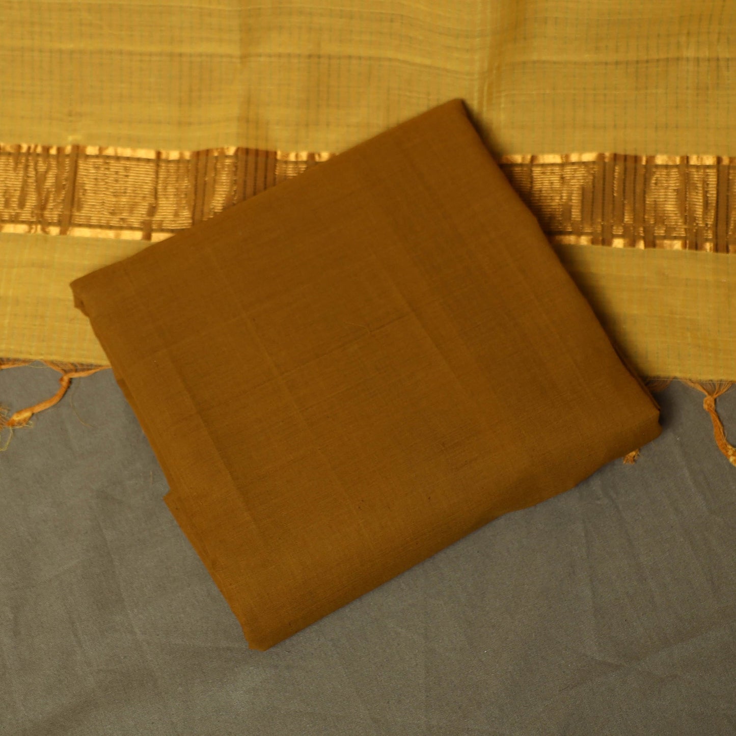 Handloom cotton mangalagiri 3pc unstitched dress material