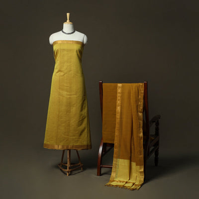 Handloom cotton mangalagiri 3pc unstitched dress material