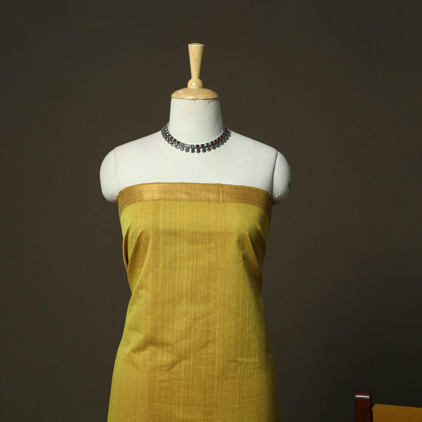 Handloom cotton mangalagiri 3pc unstitched dress material