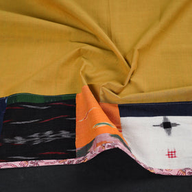 Yellow - handloom cotton mangalagiri stole 01 - handcrafted