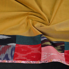 Yellow - handloom cotton mangalagiri stole 06 - handcrafted