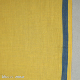 Yellow - handloom cotton phulia jamdani saree with tassels