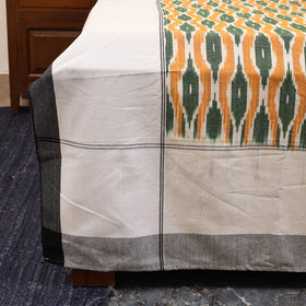 Yellow - handloom cotton pochampally ikat double bedsheet