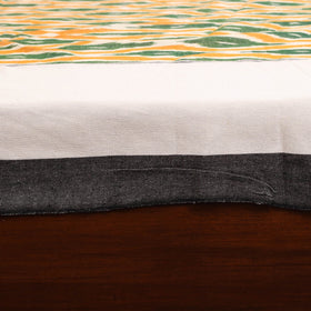 Yellow - handloom cotton pochampally ikat double bedsheet