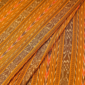 Yellow Handloom Cotton Sambalpuri Ikat Fabric