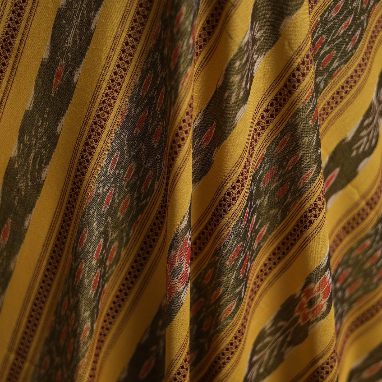 Handloom cotton sambalpuri ikat fabric 30 - handcrafted