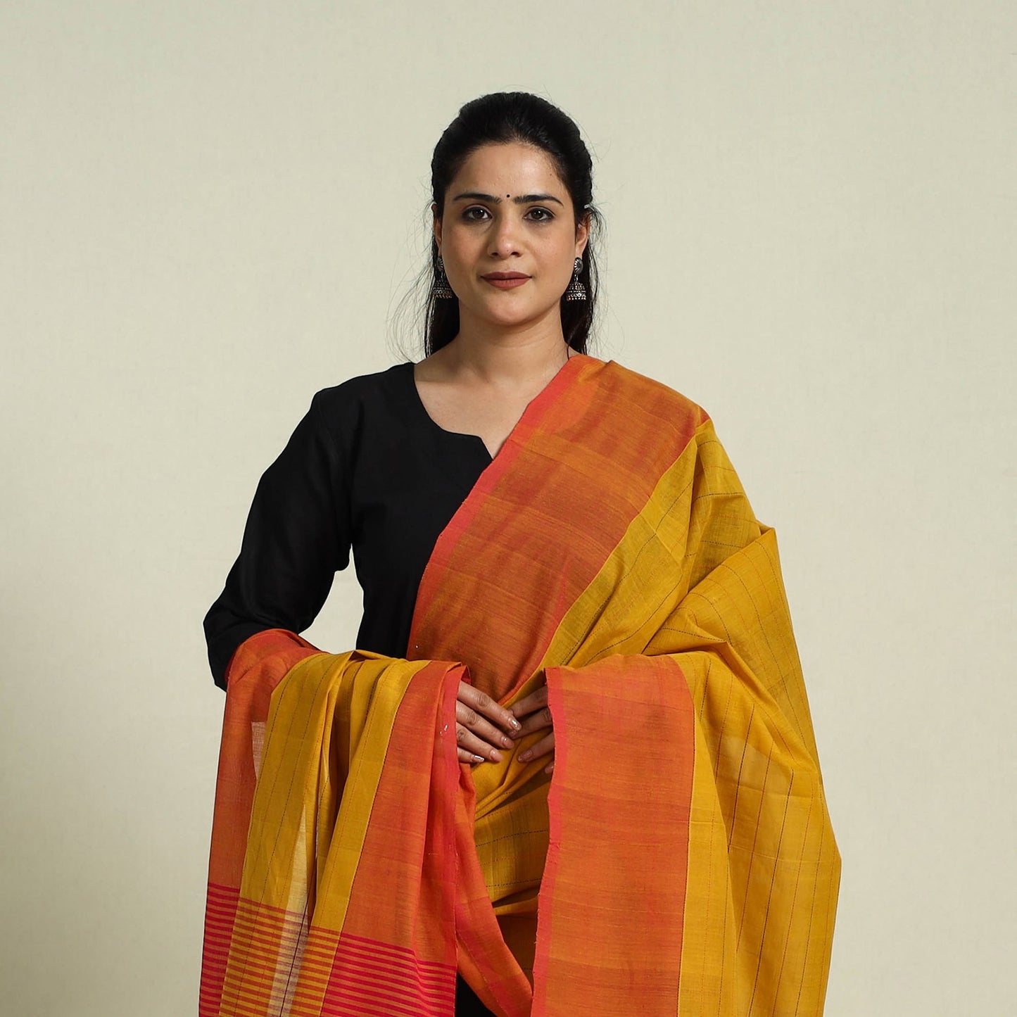 Buy Handloom Cotton Srikakulam Jamdani Dupatta