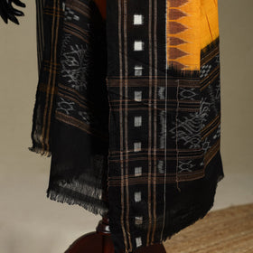 Yellow - ikat weave cotton sambalpuri dupatta 32