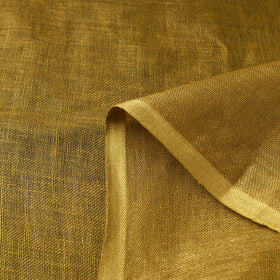 Yellow - handloom linen bhagalpuri fabric 06 - handcrafted