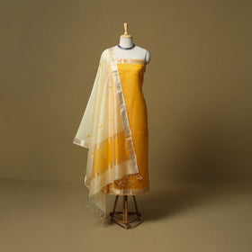 Handloom maheshwari silk buti work 2pc unstitched dress