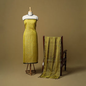 Handloom maheshwari silk tissue zari 2pc unstitched dress