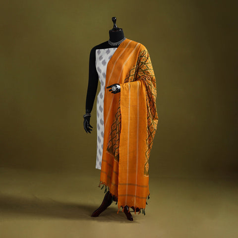 Handloom mercerised cotton pochampally ikat dupatta 22