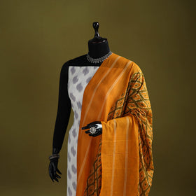 Handloom mercerised cotton pochampally ikat dupatta 22