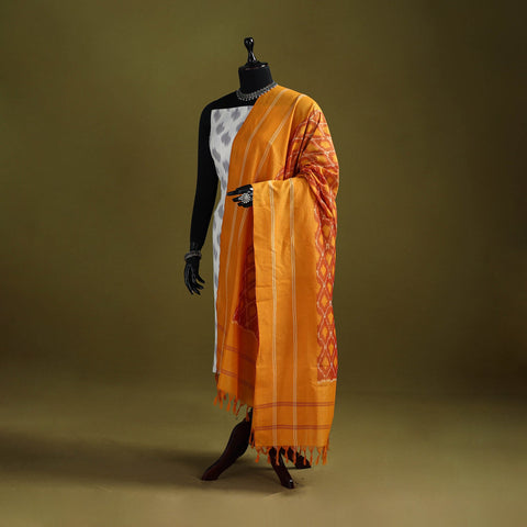 Handloom mercerised cotton pochampally ikat dupatta 37