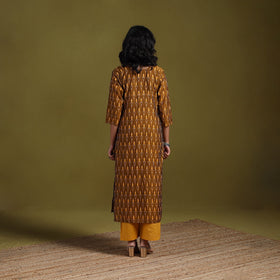 Handloom mercerised cotton straight pochampally ikat kurta