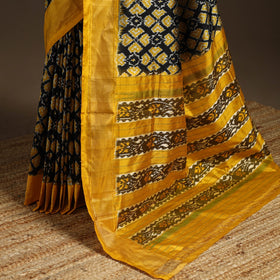 Handloom mulberry silk patola ikat pochampally saree 05