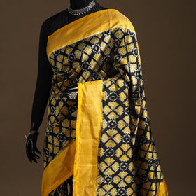 Handloom mulberry silk patola ikat pochampally saree 05