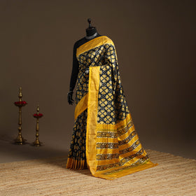 Handloom mulberry silk patola ikat pochampally saree 05