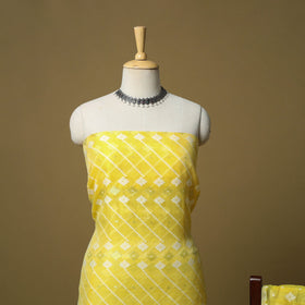 Yellow - handloom phulia jamdani silk cotton 2pc unstitched
