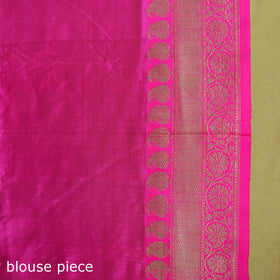 Yellow - handloom pure katan silk kaduwa zari buti banarasi