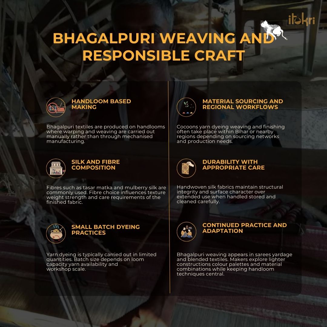 Yellow - handloom pure linen bhagalpuri fabric 07