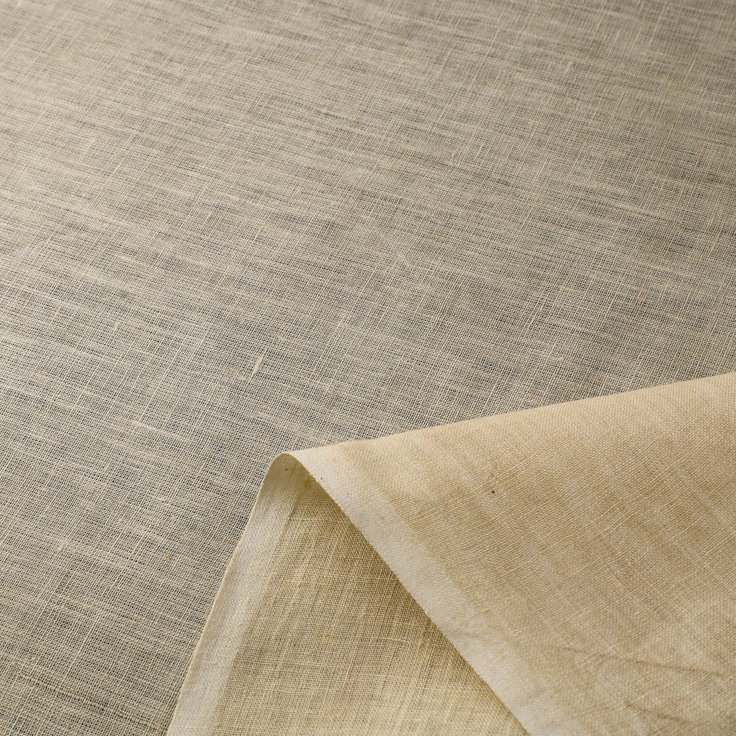  Yellow Handloom Pure Linen Bhagalpuri Fabric 