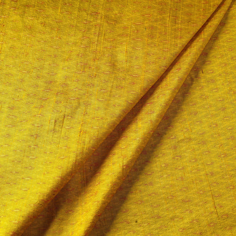 Yellow - pure handloom raw silk pochampally ikat fabric 09