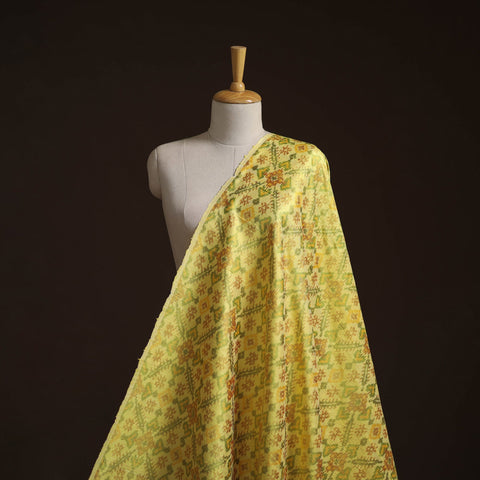 Handloom raw silk pochampally ikat fabric 14 - handcrafted