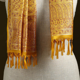 Handloom semi silk jacquard weave banarasi stole