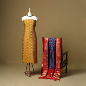 Handloom sico pochampally ikat 2pc unstitched dress