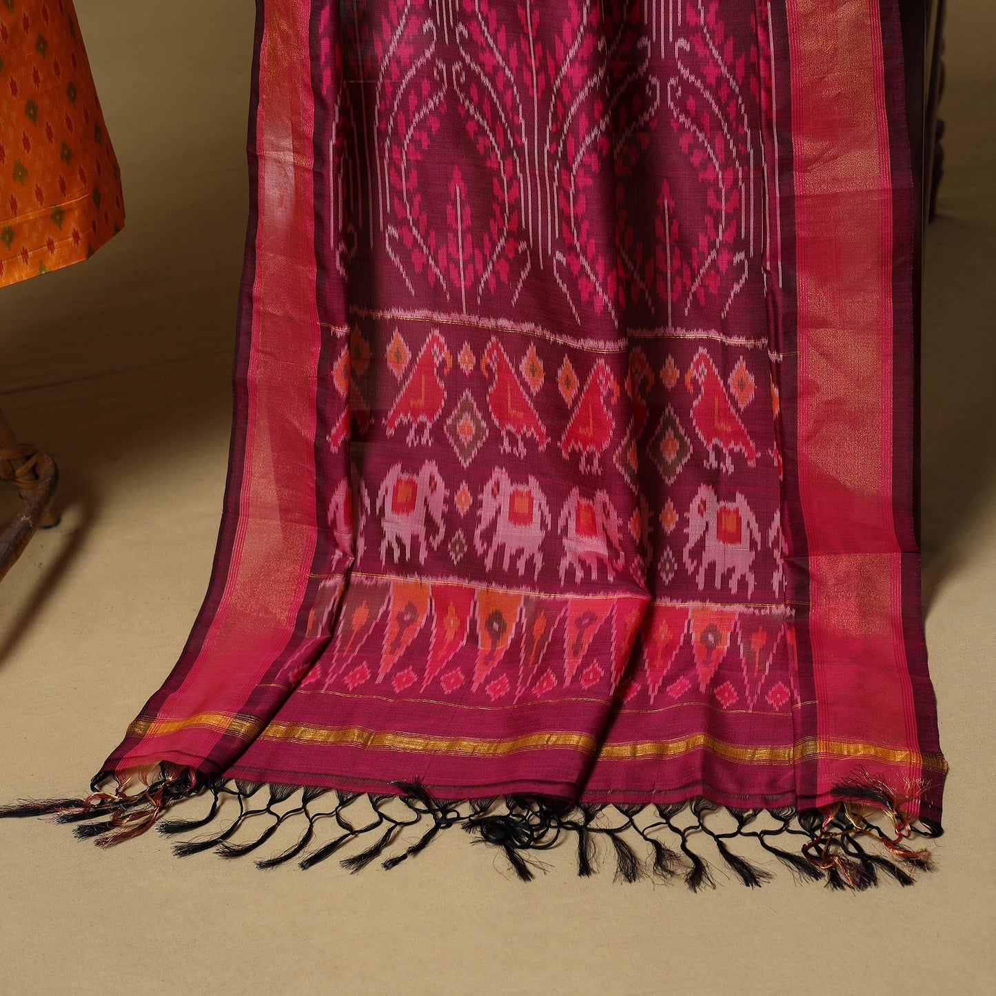 Handloom sico pochampally ikat 2pc unstitched dress