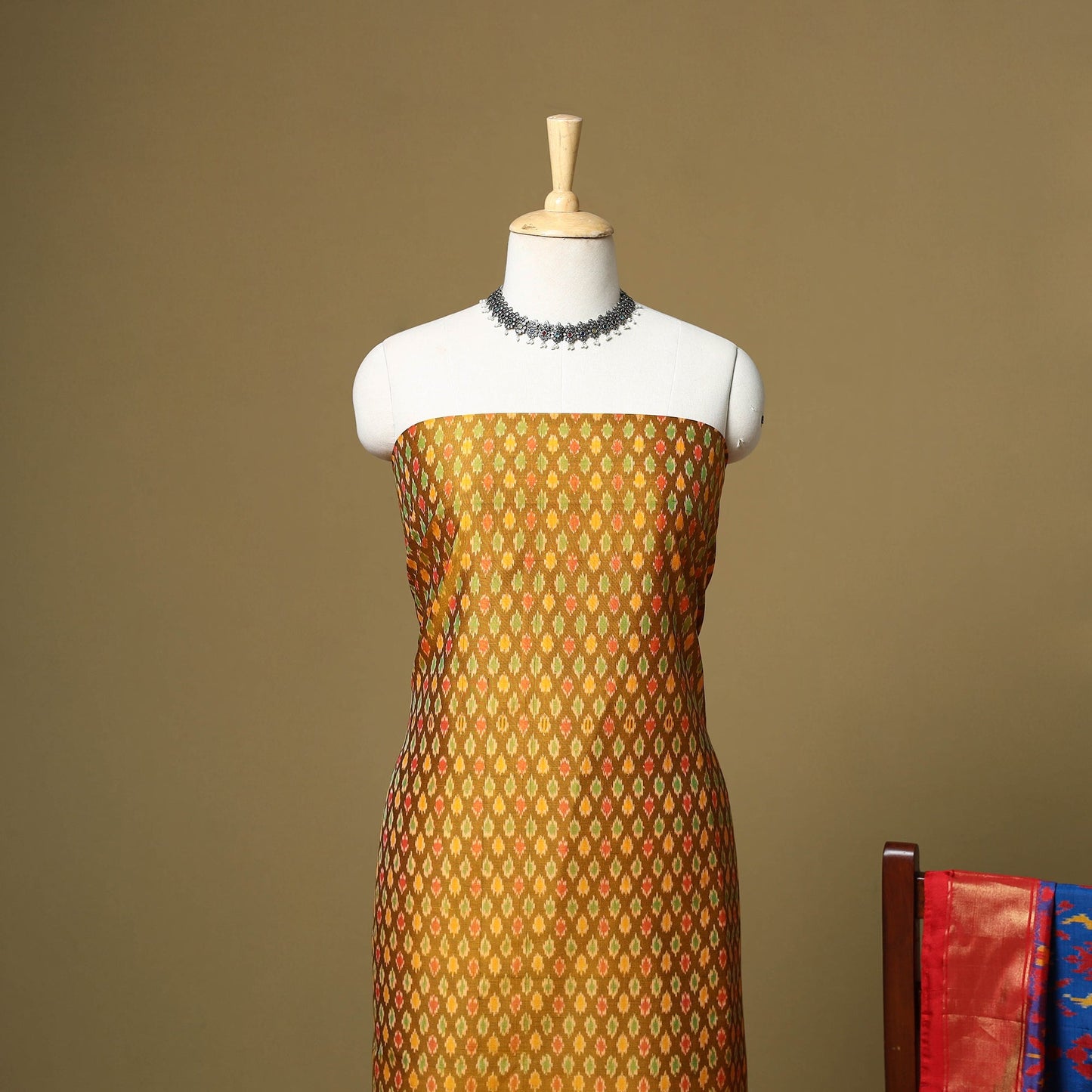 Handloom sico pochampally ikat 2pc unstitched dress