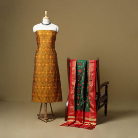 Handloom sico pochampally ikat 2pc unstitched dress